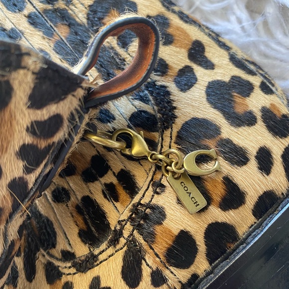 Coach haircalf leopard print Bowery boots - Picture 4 of 5